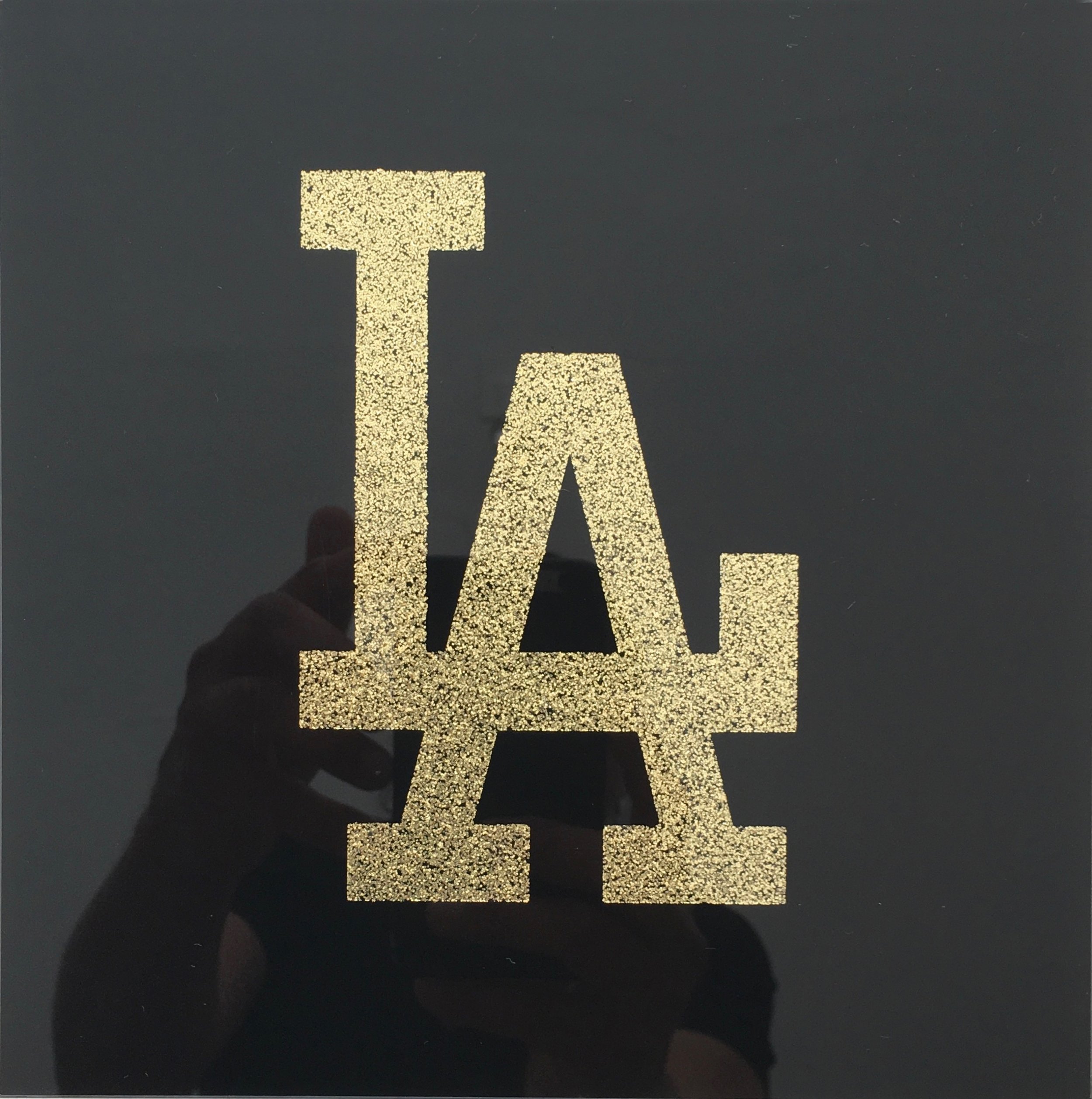 LOS ANGELES black and gold glitter