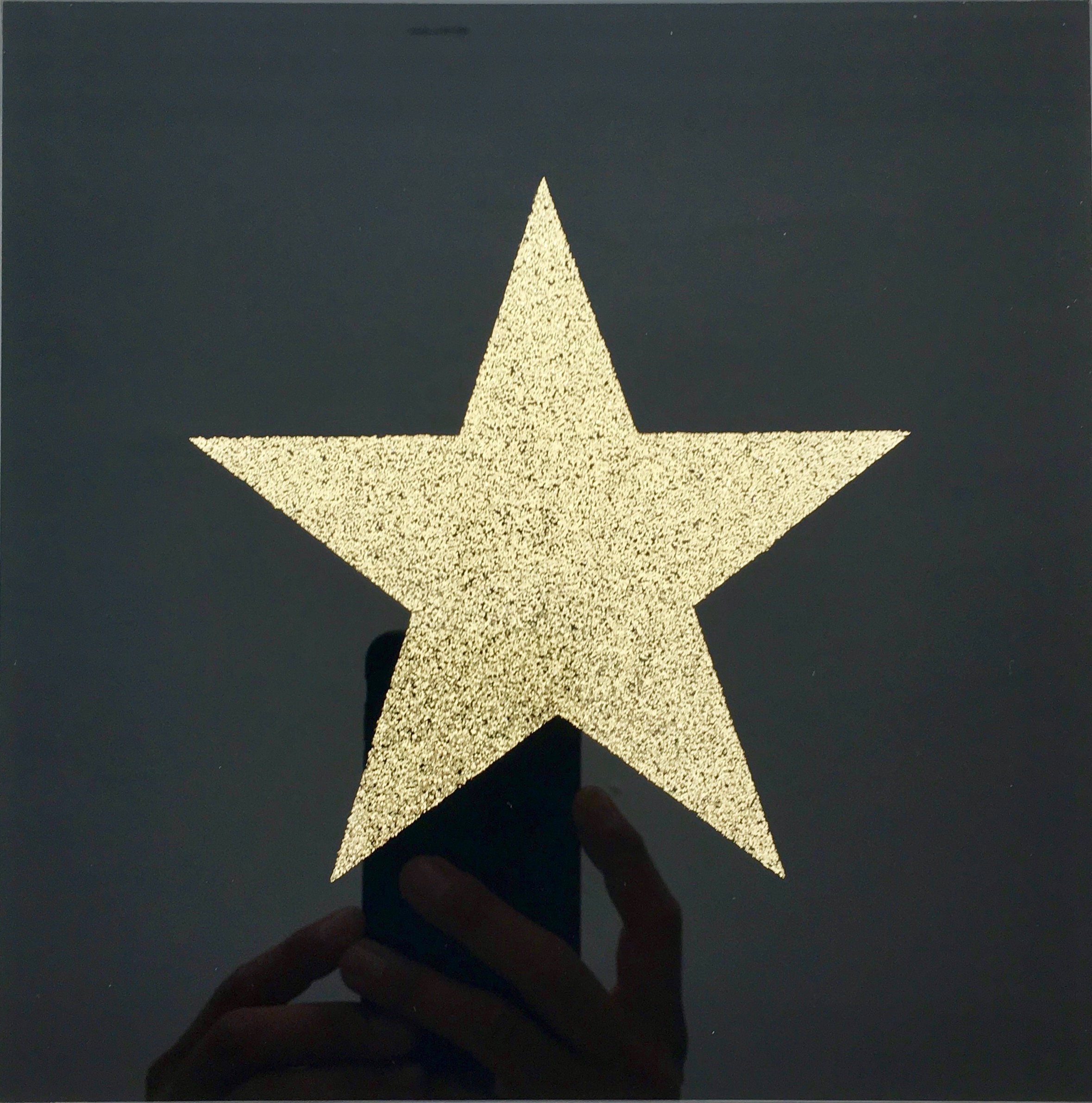 STAR black and gold glitter