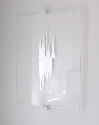 I LOVE YOU audio waveform acrylic